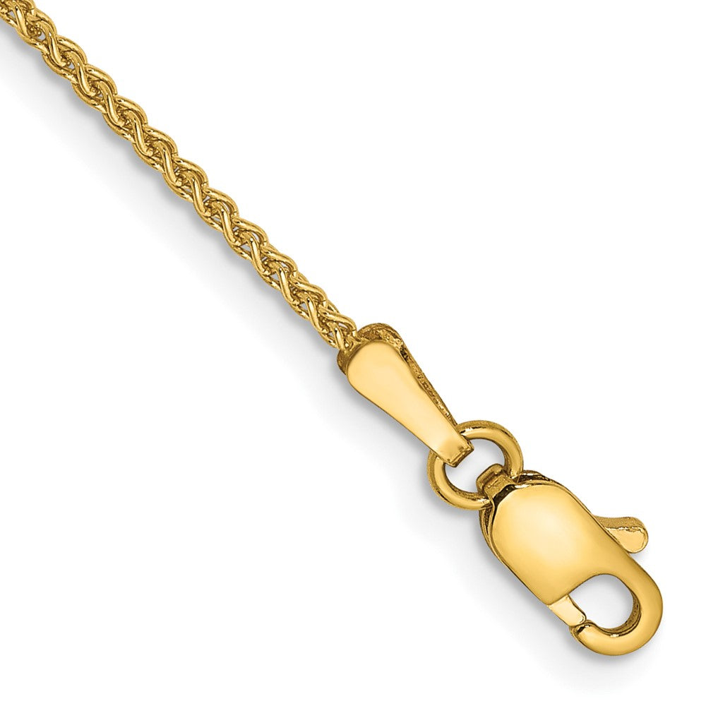 14k 1.25mm Spiga Chain Anklet