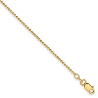 Load image into Gallery viewer, 14k 1.2mm D/C Beaded Chain Anklet