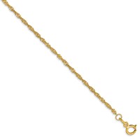 Load image into Gallery viewer, 14k 1.4mm Singapore Chain Anklet