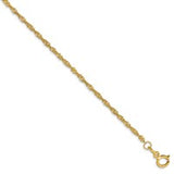 14k 1.4mm Singapore Chain Anklet