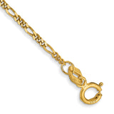 14k 1.25mm Flat Figaro Chain Anklet