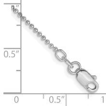 Load image into Gallery viewer, 14k WG 1.2mm D/C Beaded Chain Anklet