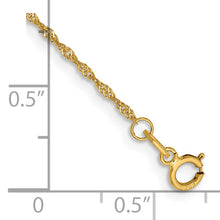 Load image into Gallery viewer, 14k 1.10mm Singapore Chain Anklet