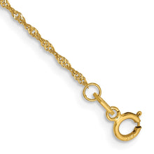 Load image into Gallery viewer, 14k 1.10mm Singapore Chain Anklet