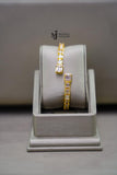 Yellow Gold Diamond Baguette Bangle 3.18ctw