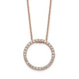 14K Rose Gold Lab Grown Diamond GH VS2/SI1, Circle Necklace