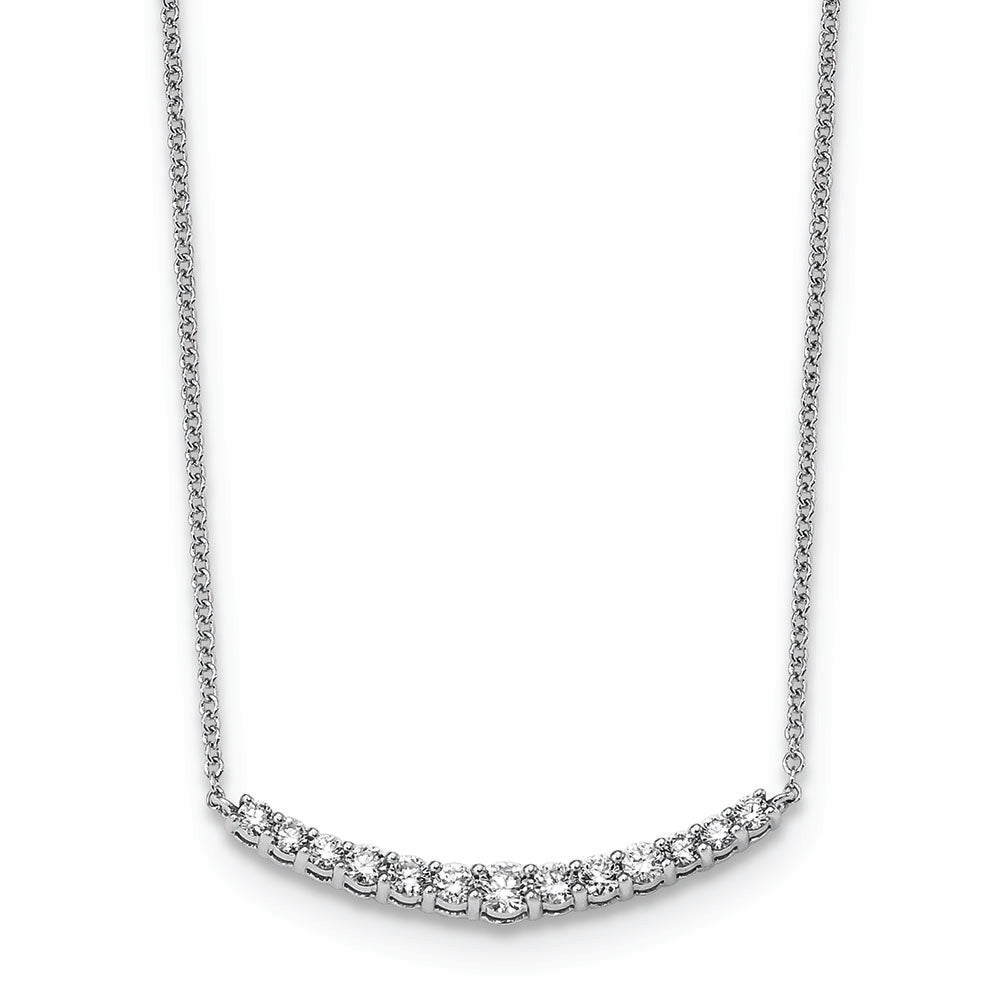 14K White Gold Lab Grown Diamond GH VS2/SI1, Pendant with Chain