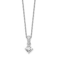 14KW Lab Grown Diamond GH VS2/SI1 Pendant w/ Chain