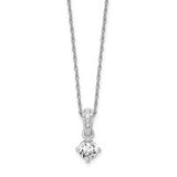 14KW Lab Grown Diamond GH VS2/SI1 Pendant w/ Chain