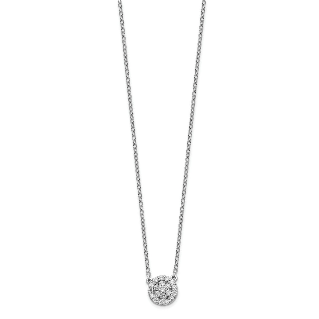 14k White Gold Diamond 18in Necklace