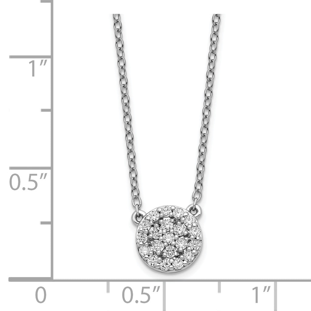 14k White Gold Diamond 18in Necklace