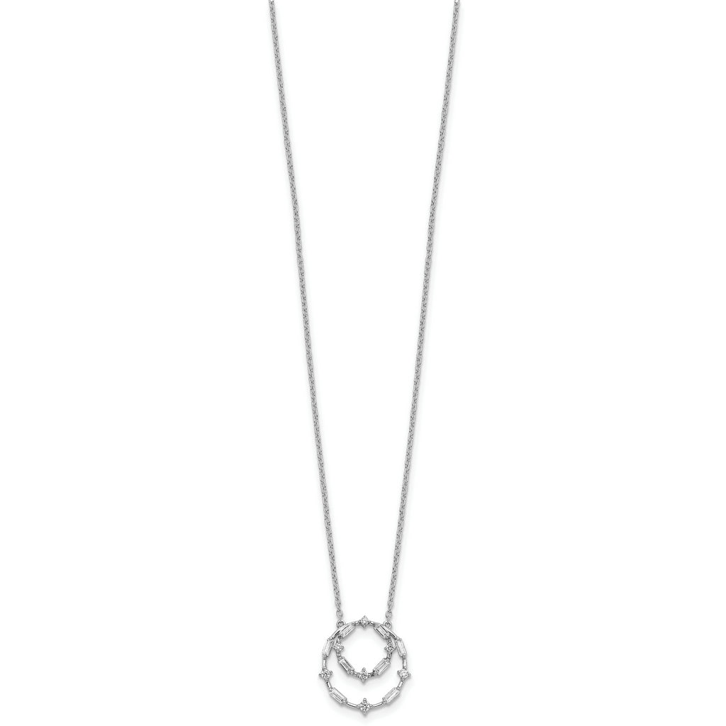 14k White Gold Diamond 18in Necklace