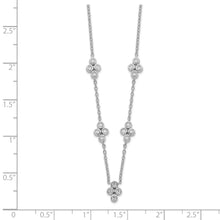 Cargar imagen en el visor de la galería, 14k White Gold 5-station Diamond 18in Necklace