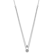 Cargar imagen en el visor de la galería, 14k White Gold Double Strand 18in Necklace