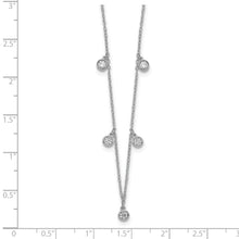 Cargar imagen en el visor de la galería, 14k White Gold 5-station Diamond 18in Necklace