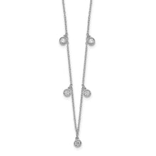 Cargar imagen en el visor de la galería, 14k White Gold 5-station Diamond 18in Necklace