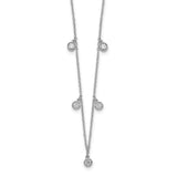 14k White Gold 5-station Diamond 18in Necklace