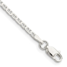 Cargar imagen en el visor de la galería, Sterling Silver 2.1mm Flat Anchor Chain Anklet