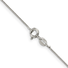 Load image into Gallery viewer, Sterling Silver Rhodium-plated .8mm Box Chain