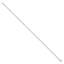 Cargar imagen en el visor de la galería, Sterling Silver 1.4mm Singapore Chain Anklet