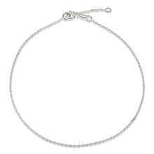 Cargar imagen en el visor de la galería, Sterling Silver 1mm Diamond-cut 9in Plus 1in ext. Anklet