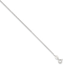 Cargar imagen en el visor de la galería, Sterling Silver 1mm Diamond-cut 9in Plus 1in ext. Anklet