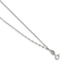 Load image into Gallery viewer, Sterling Silver 2-Strand 9in Plus 1 in Ext. Fancy Chain Anklet