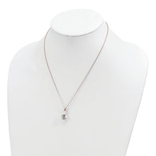 Cargar imagen en el visor de la galería, Sterling Silver Rose-tone CZ w/2 in ext. Necklace