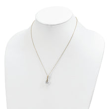 Cargar imagen en el visor de la galería, Sterling Silver Gold-tone CZ w/2 in ext. Necklace