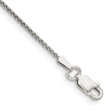 Sterling Silver 1.25mm Round Spiga Chain Anklet