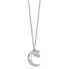 Cargar imagen en el visor de la galería, Sterling Silver CZ Antiqued Family Of Stars 18in Necklace