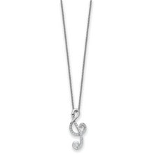 Cargar imagen en el visor de la galería, Sterling Silver CZ Music 18in Necklace