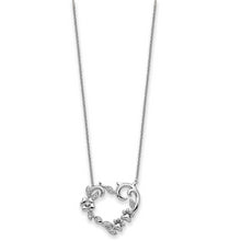 Load image into Gallery viewer, Sterling Silver CZ My Special Pet Heart 18in Necklace