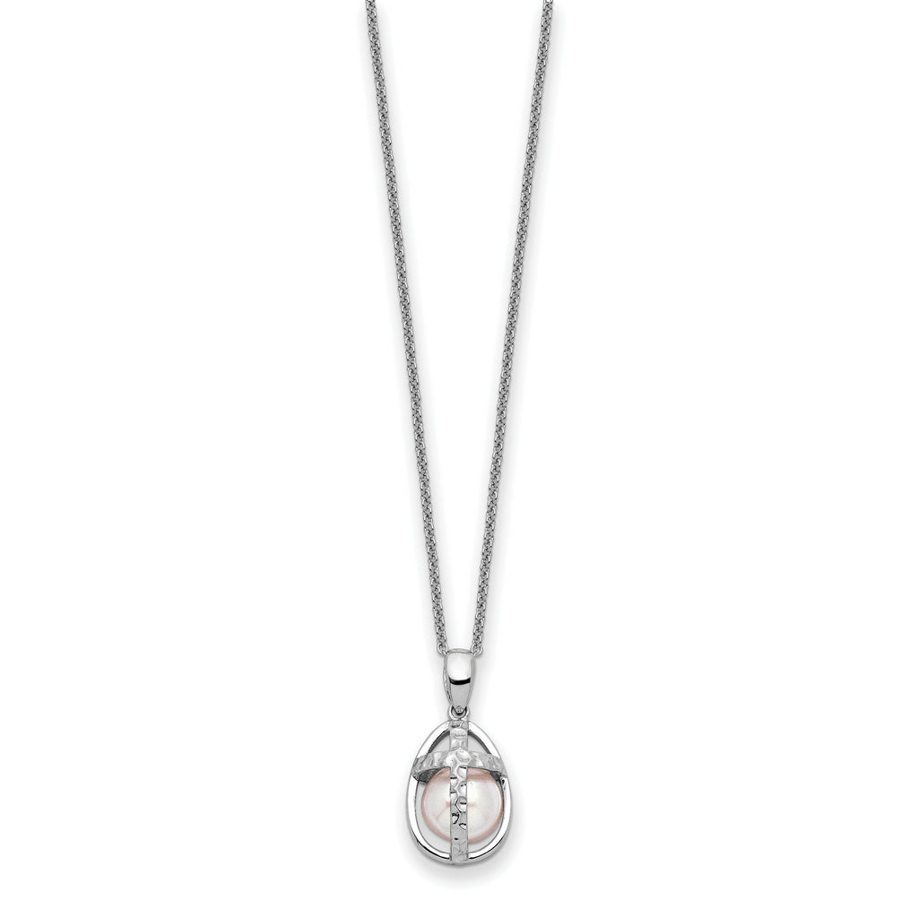 Sterling Silver FWC Pearl Commitment 18in Necklace