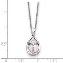 Load image into Gallery viewer, Sterling Silver FWC Pearl Commitment 18in Necklace