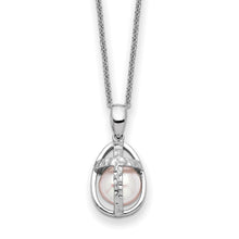 Cargar imagen en el visor de la galería, Sterling Silver FWC Pearl Commitment 18in Necklace