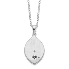 Cargar imagen en el visor de la galería, Sterling Silver Rhodium Gold-Tone Heart Egg Shaped Ash Holder 18in Necklace