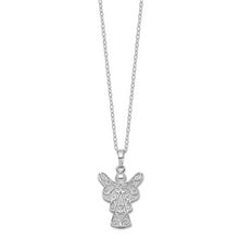 Cargar imagen en el visor de la galería, Sterling Silver Rhodium-plated My Angel Ash Holder 18in Necklace