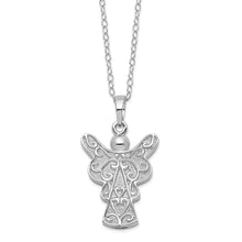 Cargar imagen en el visor de la galería, Sterling Silver Rhodium-plated My Angel Ash Holder 18in Necklace