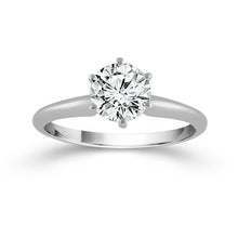 Cargar imagen en el visor de la galería, Diamond Solitaire Rings 0.10 Ct tw  14k White Gold