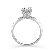 Cargar imagen en el visor de la galería, Diamond Solitaire Rings 0.10 Ct tw  14k White Gold