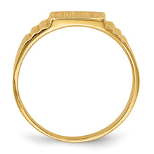 Cargar imagen en el visor de la galería, 14K Rectangular Satin Baby Signet Ring