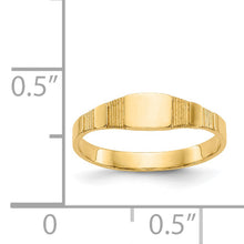 Cargar imagen en el visor de la galería, 14K Polished Square Baby Signet Ring