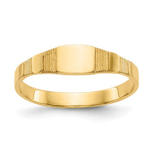 Cargar imagen en el visor de la galería, 14K Polished Square Baby Signet Ring