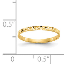 Load image into Gallery viewer, 14K Diamond-cut Design Band Childs Ring