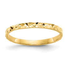 Load image into Gallery viewer, 14K Diamond-cut Design Band Childs Ring