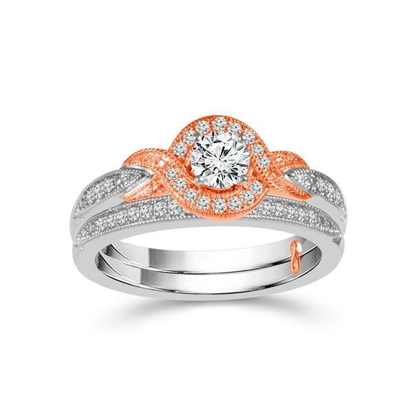 Diamond Bridal Set 0.5 Ct tw 10k White Gold