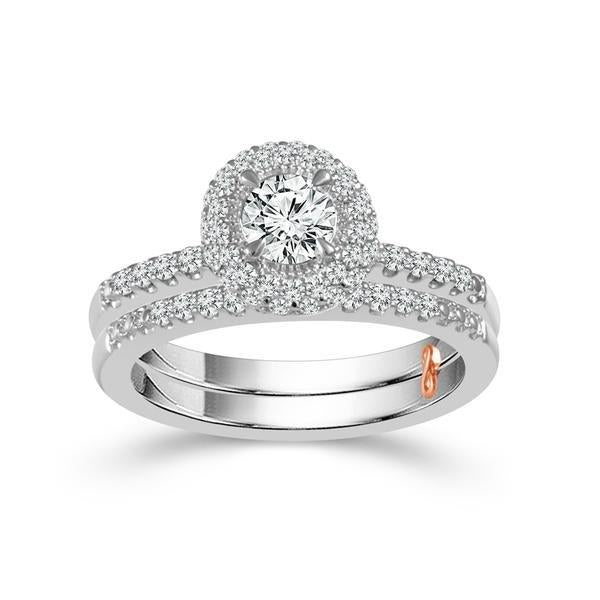 Diamond Bridal Set 0.75 Ct tw 10k White Gold