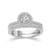 Cargar imagen en el visor de la galería, Diamond Bridal Set 0.75 Ct tw 10k White Gold