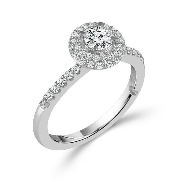 Diamond Bridal Set 0.75 Ct tw 10k White Gold